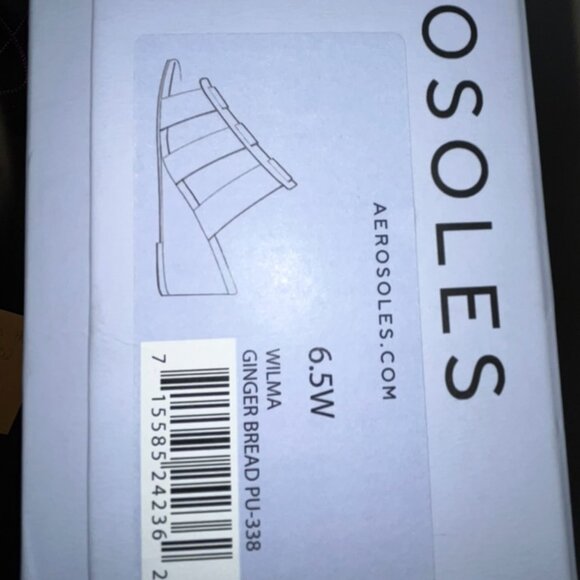 NEW Aerosoles Wilma Women's Wedge Dress Sandals in Ginger Bread Size 6.5W - Picture 6 of 6